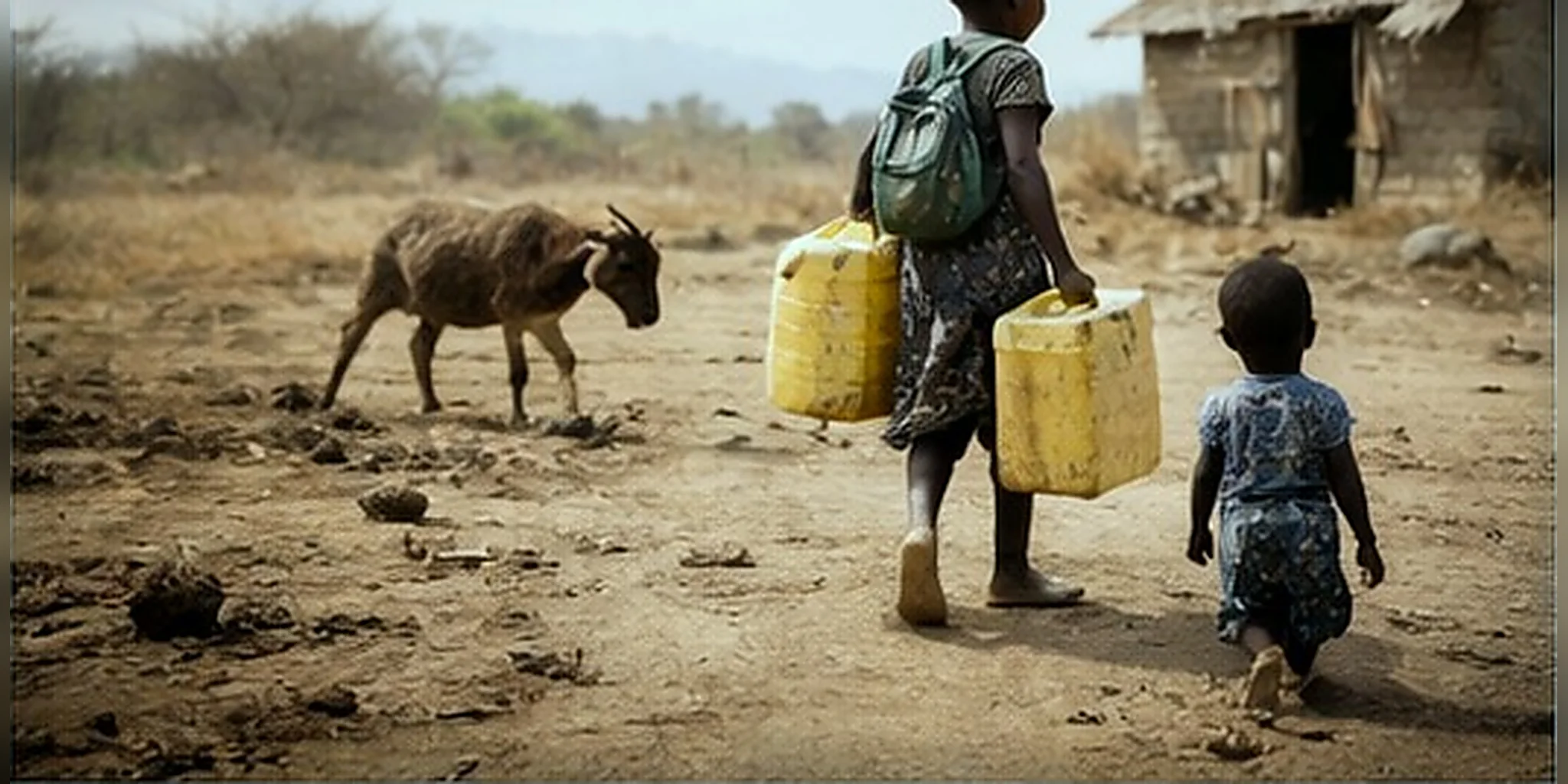 Field team and community members at a clean water project site in Ghana.